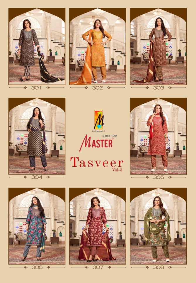 Tasveer Vol 3 By Master Capsule Printed Kurti With Bottom Dupatta Wholesale Shop In Surat